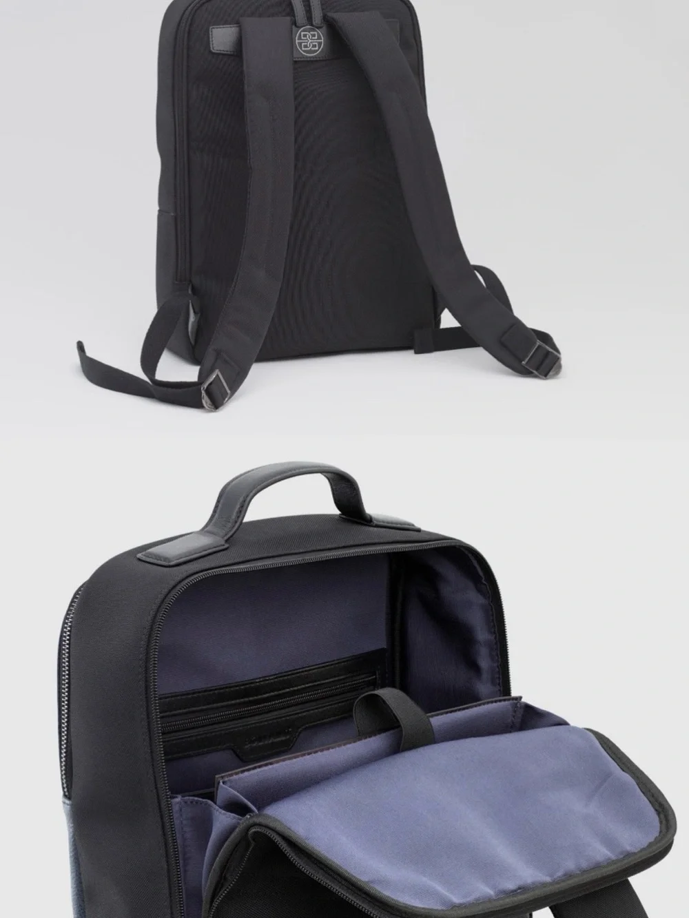 Minimalist Men's Backpack in Graphite Blue/Black